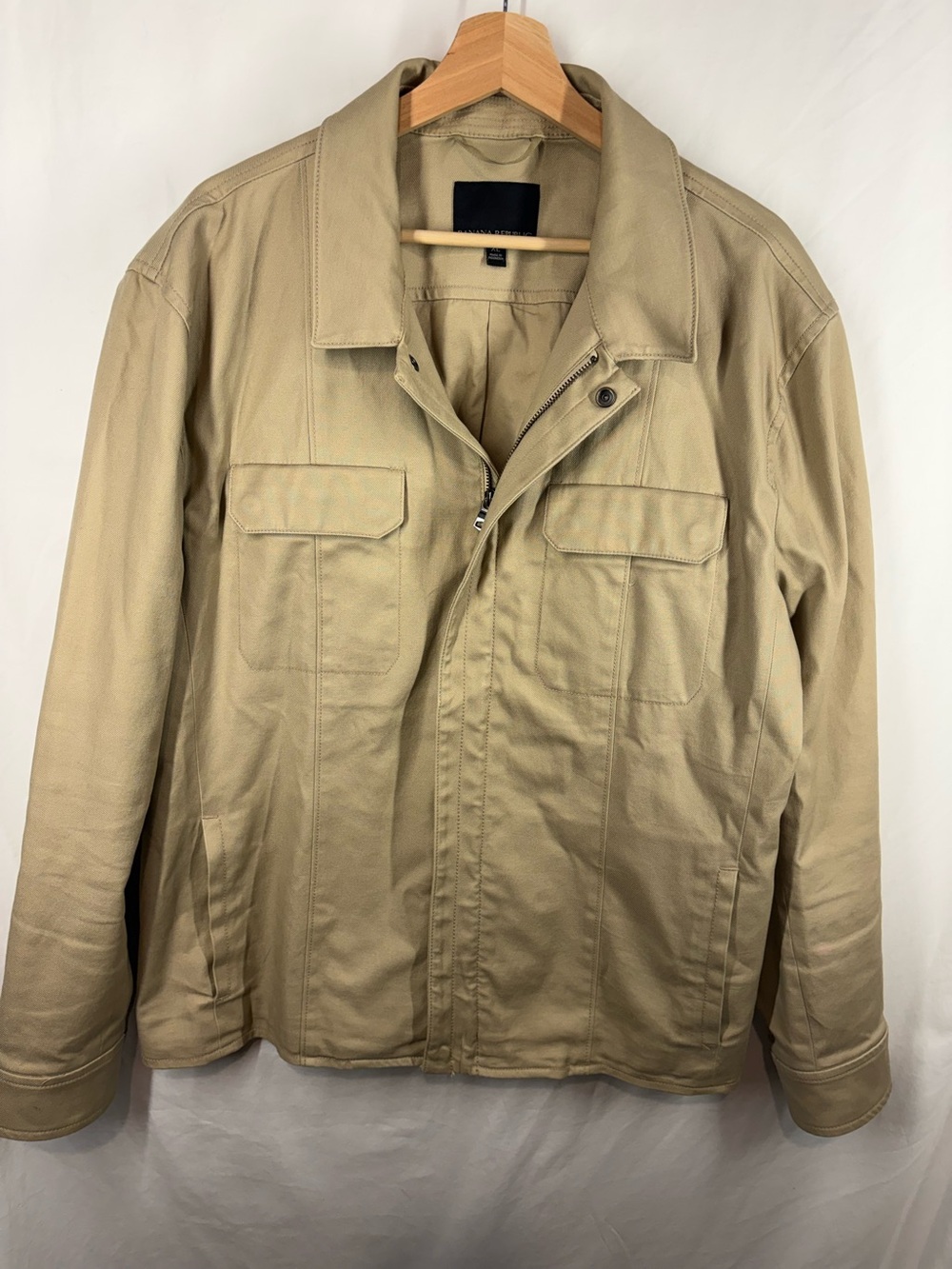 Banana Republic Men’s XL Khaki Utility Field Jacket Cotton Military Style